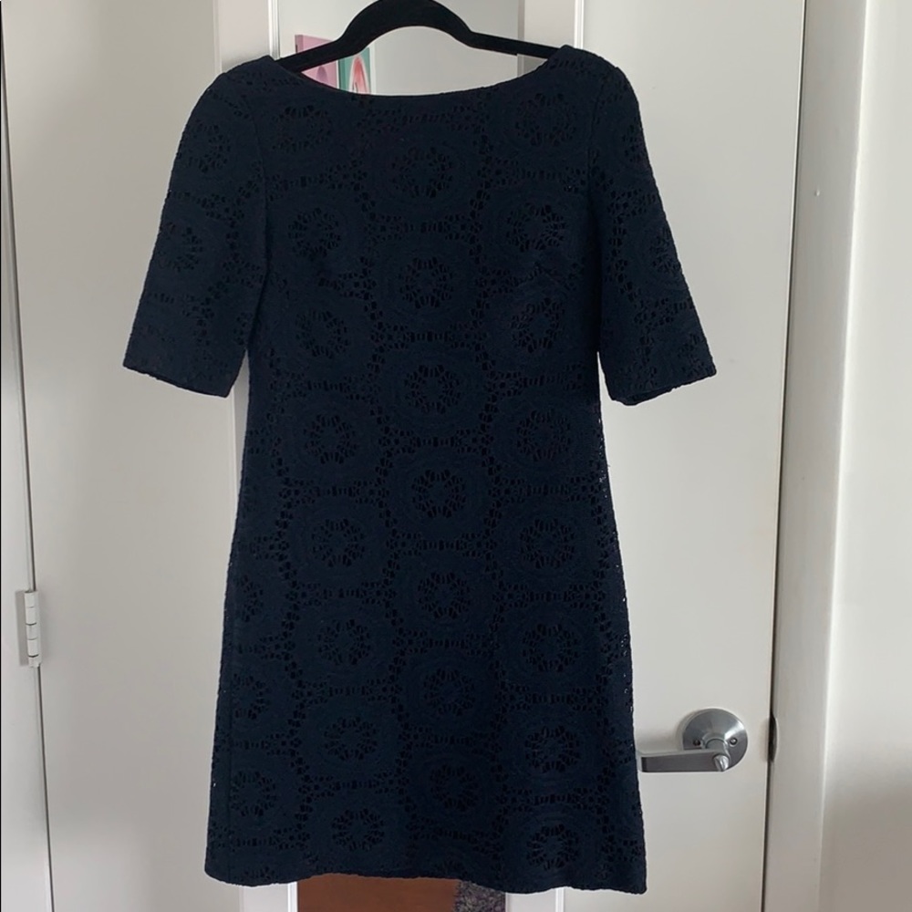 Adriana Papell minidress in navy lace